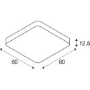 SLV 1002882 Medo 60 Square Dali Indoor LED Deckenaufbauleuchte Weiß 3000K 60x60x12,5 cm