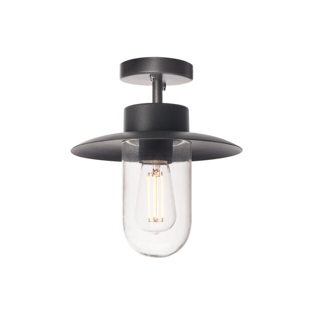 SLV 1000823 Molat E27 Outdoor Deckenleuchte, Anthrazit, max. 60W, IP44 26 cm