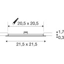 SLV 1003013 Senser 24 Indoor LED Deckeneinbauleuchte eckig Weiß 21,5x21,5x2 cm