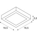 SLV 1003018 Senser 18 Indoor LED Deckenaufbauleuchte eckig Weiß 16,5x16,5x3,5 cm