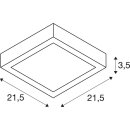 SLV 1003019 Senser 24 Indoor LED Deckenaufbauleuchte eckig Weiß 21,5x21,5x3,5 cm