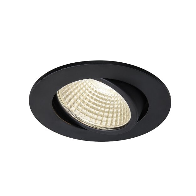 SLV 1003057 New Tria 68 I CS Indoor LED Deckeneinbauleuchte Schwarz rund 3000K 38° m. Treiber Clipfedern 3,3 cm