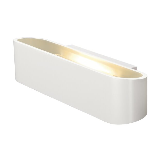 SLV 151411 Ossa R7s 300 Wandleuchte, oval, Weiß, R7s 118mm, max. 120W, Up/Down 30x6,5x8 cm