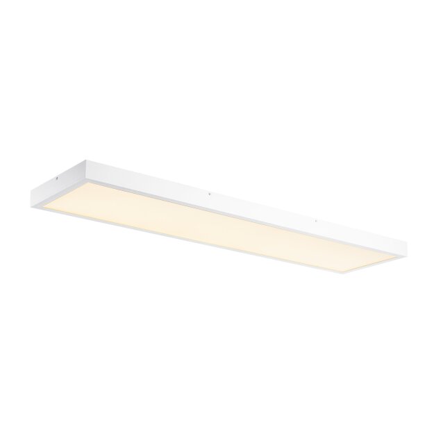SLV 1001505 Panel 1200x300mm LED Indoor Deckenaufbauleuchte,3000K, Weiß 119,5x29,5x5 cm