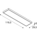 SLV 1001505 Panel 1200x300mm LED Indoor Deckenaufbauleuchte,3000K, Weiß 119,5x29,5x5 cm