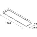 SLV 1001506 Panel 1200x300mm LED Indoor Deckenaufbauleuchte, 4000K, Weiß 119,5x29,5x5 cm
