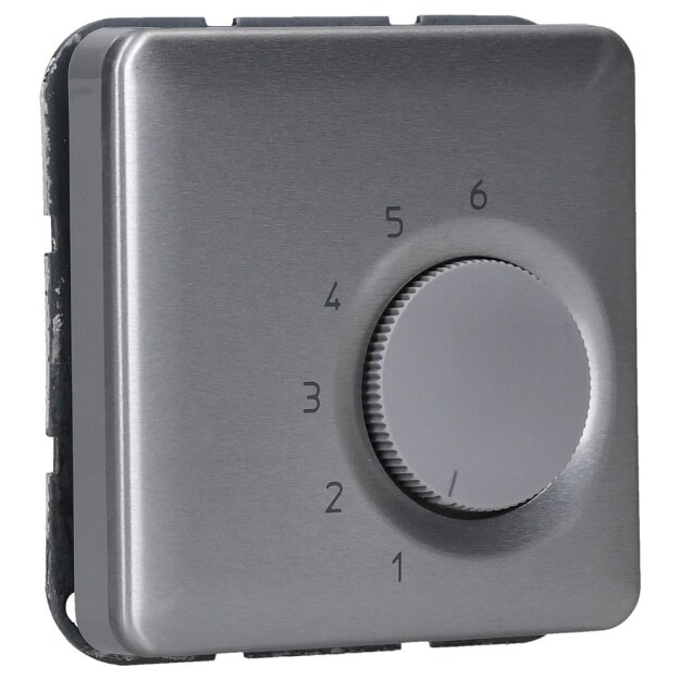 Jung TRCD236PT Temperaturregler Wechsler AC 230 V (Aluminium eloxiert) Platin Serie CD