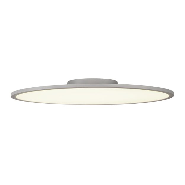 SLV 1000786 Panel 60 rund, LED Indoor Deckenaufbauleuchte, Silbergrau, 4000K 5,5 cm