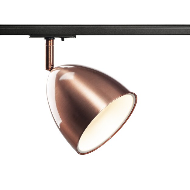 SLV 1002875 Para Cone 14 QPAR51 1 Phasen System Leuchte Kupfer/Weiß 1-Phasen Adapter 20 cm