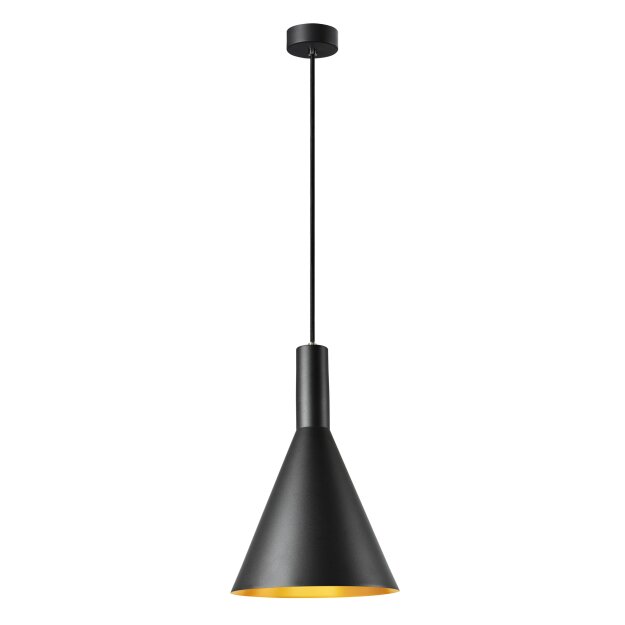 SLV 1002950 Phelia 280 E27 Indoor Pendelleuchte Schwarz/Gold 42 cm