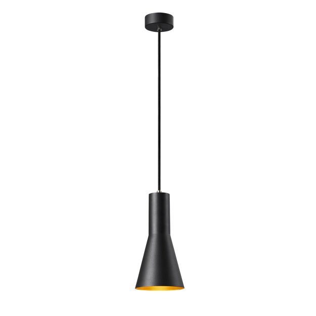 SLV 1002951 Phelia 130 E27 Indoor Pendelleuchte Schwarz/Gold 25,5 cm