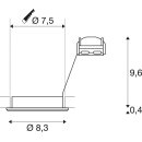 SLV 1000718 Pika QPAR51, Deckeneinbauleuchte, schwenkbar, Weiß, max. 50W 10 cm