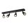 SLV 1002029 Puri CW, Indoor Wand- und Deckenaufbauleuchte, quad, QPAR51, Schwarz, 4x50W 56x5,6x8,6 cm