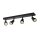 SLV 1002029 Puri CW, Indoor Wand- und Deckenaufbauleuchte, quad, QPAR51, Schwarz, 4x50W 56x5,6x8,6 cm