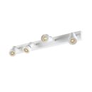 SLV 1002030 Puri CW, Indoor Wand- & Deckenaufbauleuchte, quad, QPAR51, Weiß, 4x50W 56x5,6x8,6 cm