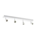 SLV 1002030 Puri CW, Indoor Wand- & Deckenaufbauleuchte, quad, QPAR51, Weiß, 4x50W 56x5,6x8,6 cm