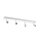 SLV 1002030 Puri CW, Indoor Wand- & Deckenaufbauleuchte, quad, QPAR51, Weiß, 4x50W 56x5,6x8,6 cm
