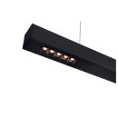 SLV 1000930 Q-Line PD, LED Indoor Pendelleuchte, 2m, BAP, Schwarz, 3000K 200x6x6 cm