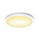 SLV 1001910 Ruba 16 CW, LED Outdoor Wand- & Deckenaufbauleuchte, Weiß, IP65, 3000/4000K 7,4 cm