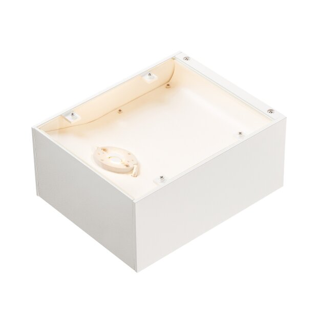 SLV 1000422 Shell 15, WL, LED Indoor Wandaufbauleuchte, 3000K, Weiß 12,6x7x16 cm