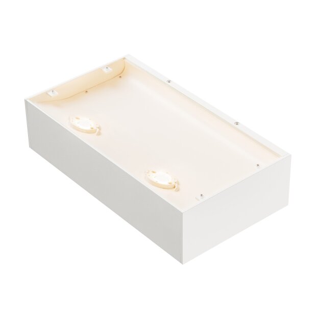 SLV 1000423 Shell 30, WL, LED Indoor Wandaufbauleuchte, 3000K, Weiß 28,6x7x16 cm