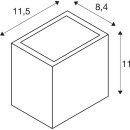 SLV 1002032 Sitra Cube WL, LED Outdoor Wand- & Deckenaufbauleuchte, Anthrazit, IP44, 3000K, 10W 11,5x11x8,4 cm