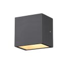 SLV 1002032 Sitra Cube WL, LED Outdoor Wand- & Deckenaufbauleuchte, Anthrazit, IP44, 3000K, 10W 11,5x11x8,4 cm