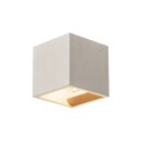 SLV 1000910 Solid Cube Wandleuchte, QT14, Grau, max. 25W...