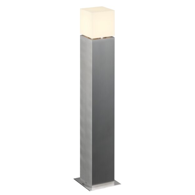 SLV 1000346 Square Pole 90, E27, Outdoor Stehleuchte, Edelstahl 304, max. 20W, IP44 13x13x90 cm