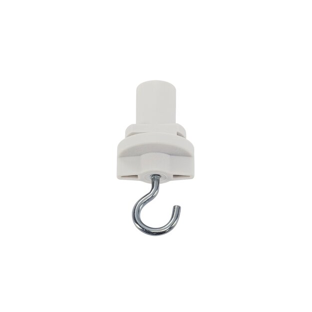 SLV 1001393 3-Phasen Adapter m. Haken für S-Track 3-Phasen Schiene, Verkehrsweiß 5,2 cm
