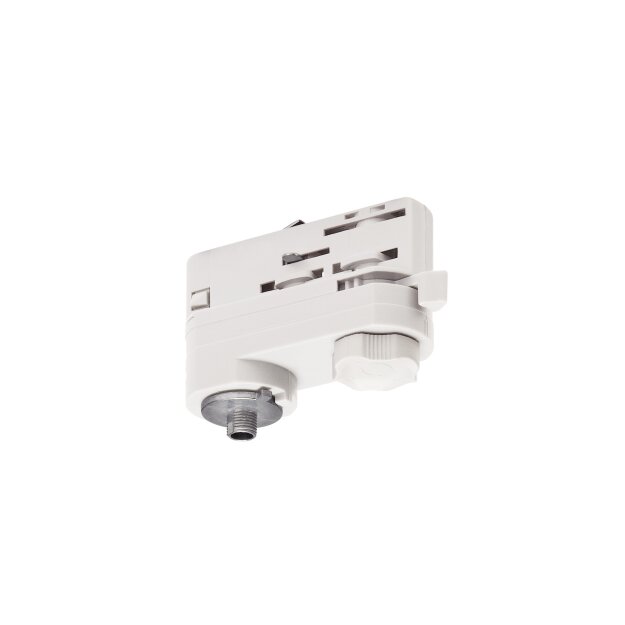SLV 1001394 Leuchtenadapter für S-Track 3-Phasen Schiene, Verkehrsweiß 8,4x5,5x3,3 cm