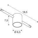 SLV 139122 Comet, Seilleuchte für Tenseo Niedervolt-Seilsystem, QR-C51, Chrom, teilsatiniertes Glas 18,5x7,5x6,5 cm
