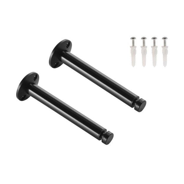 SLV 186640 Deckenumlenker, für Tenseo Niedervolt-Seilsystem, Schwarz, 2 Stück 16 cm