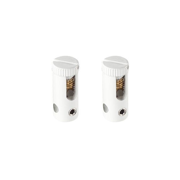SLV 186351 Einspeiser, für Tenseo Niedervolt-Seilsystem, Weiß, 2 Stück 1,8 cm