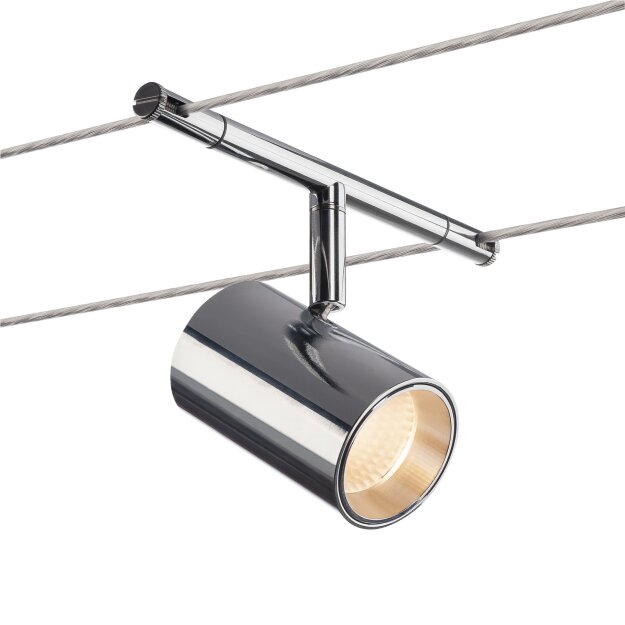 SLV 1002696 Tenseo Noblo, Seilleuchte für Niedervolt-Seilsystem 2700K Chrom 8,8x18,6x11,1 cm