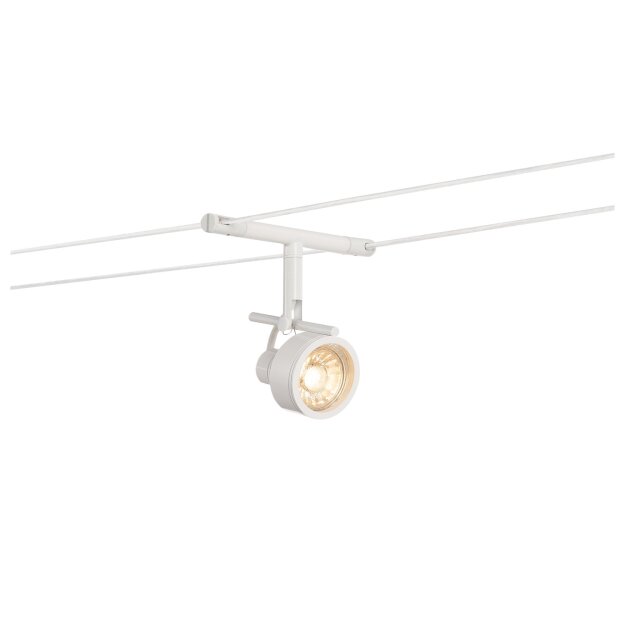 SLV 139131 Saluna, Seilleuchte für Tenseo Niedervolt-Seilsystem, QR-C51, Weiß 18,5x12,5 cm