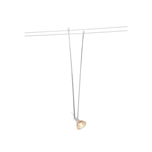 SLV 139081 Teleskop, Seilleuchte für Tenseo Niedervolt-Seilsystem, QR-C51, Weiß, B/H/T 4,5/21-52/1 cm 4,5x25,5x1 cm