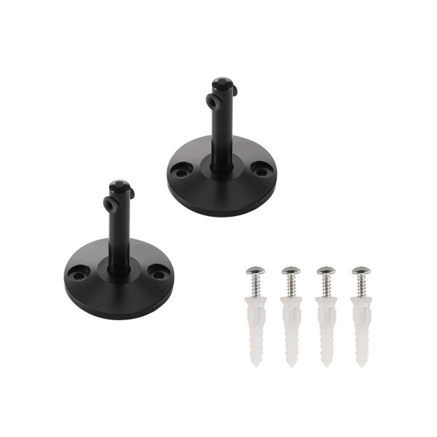 SLV 186330 Umlenker, für Tenseo Niedervolt-Seilsystem, kurz, Schwarz, 2 Stück 6 cm