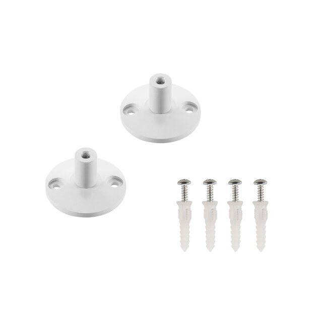 SLV 186301 Wandhalter, für Tenseo Niedervolt-Seilsystem, kurz, Weiß, 2 Stück 3x cm