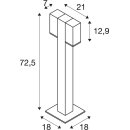SLV 1002871 Theo Pathlight double QPAR51 Outdoor Stehleuchte Anthrazit 21,2x72,5 cm