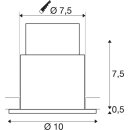 SLV 1001930 Varu QPAR51 DL, Outdoor Deckeneinbauleuchte, Schwarz, IP20/65 8 cm