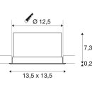 SLV 112692 Verlux Einbauleuchte LED 3000K L/B/T 13,5/13,5/7,5 cm 20W Mattweiß