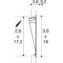 SLV 1002980 Notapo II Indoor Wandeinbauleuchte 3000K Weiß 3,6x18x3,8 cm
