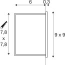 SLV 1002982 Mobala Indoor Wandeinbauleuchte 3000K Weiß 9x9x4,5 cm