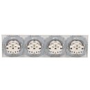 Busch-Jaeger Set: 4x 20 EUCB-914 Steckdose + 1724-914 4-fach Rahmen Alpinweiß Balance SI