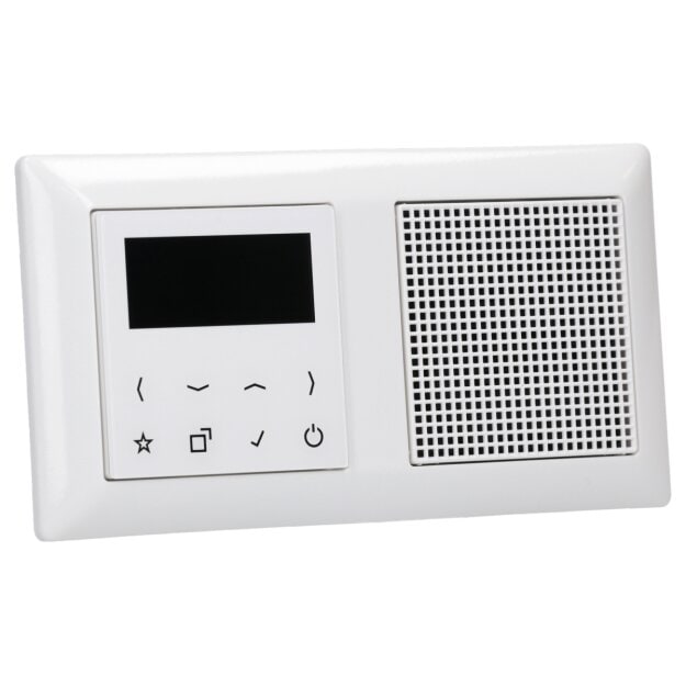 Jung Smart Radio DAB Bluetooth Komplett-Set Weiß mit Lautsprecher und 2-fach Rahmen AS582WW