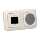 Busch-Jaeger Duro 2000 SI UP Digitalradio Set:  8215U Duro 2000 SI Set Lautsprecher Radioeinheit Abdeckungen und 2-fach Rahmen Weiß
