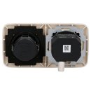Busch-Jaeger Duro 2000 SI UP Digitalradio Set:  8215U Duro 2000 SI Set Lautsprecher Radioeinheit Abdeckungen und 2-fach Rahmen Weiß