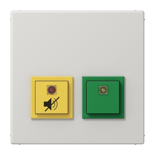 Jung NRSLS0834DZELG Dienstzimmereinheit (Thermoplast bruchsicher) Lichtgrau Serie LS