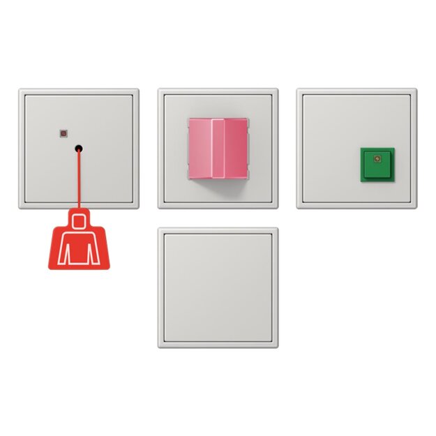 Jung NRSLS0834LG Notrufset (Thermoplast bruchsicher) Lichtgrau Serie LS